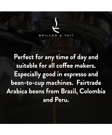 Spiller & Tait South American Blend Coffee Beans 1kg - Fairtrade Certified Arabica Coffee Beans Roasted in The UK - Ideal for Espresso Machines - Buy Online on GoSupps.com