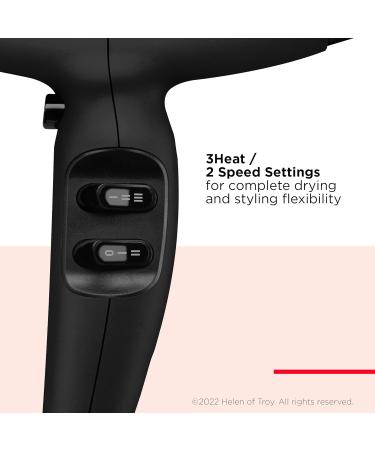 Revlon RVDR5281F Tourmaline Ionic Technology Hair Dryer with Diffuser Powerful Salon Hair Dryer Quick Dry 3 Heat/2 Speed Settings Less Frizz Shiny and Smooth Hair Black - Buy Online on GoSupps.com