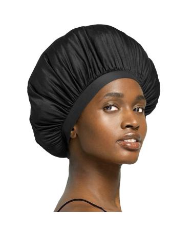 Stay On Satin Anti-Breakage Bonnet Extra Large (Black)