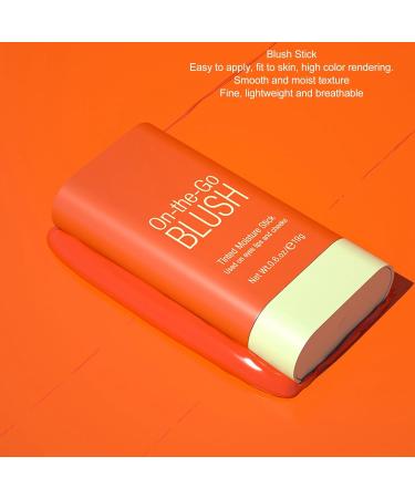 Smooth Blush Stick for Cheek Lip Makeup Cream Blush Long Lasting Delicate Texture Multipurpose Solid Moisturizer Stick 0.7oz - Buy Online on GoSupps.com