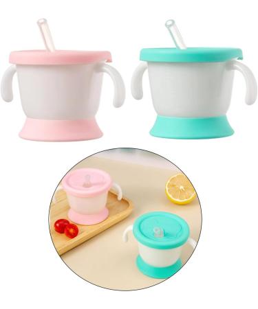 Silicone Cup Baby Straw Cup Kid Cups Spoutless Cup with 2 Handles Leak Proof Training Cup Drinking Cup - Buy Online on GoSupps.com