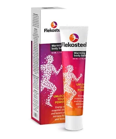 FLEKOSTEEL Body Warming Balm Relief from HIGH Muscle and Joint Load DISCOMFORT. Original Guaranteed from Russia with Hologram. (3 X 50 ML)