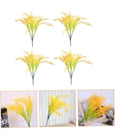 Zerodeko 4pcs 7 Simulated Rice Wheat Ear Flower House Decorations for Plants Realistic Wheat Ear Faux Plants Fake Wheat Ear Faux Greenery Artificial Ears of Wheat Paddy Plastic - Buy Online on GoSupps.com