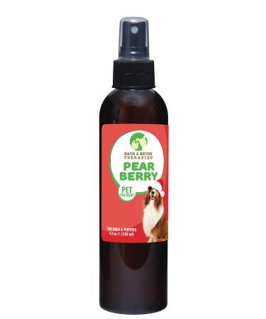 Bath & Brush Therapies Pear Berry Pet Cologne 4.5 oz. For Dogs | Long-Lasting Odor Eliminator | Cruelty-Free | Paraben-Free | Biodegradable and Non-Toxic | Made in The USA