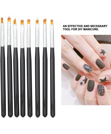DIY Manicure Brush Set - 8 Pcs Soft Bristle Pens for Beautiful Flower Patterns - Buy Online on GoSupps.com