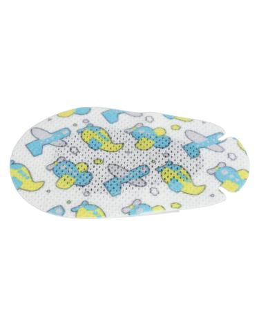 Eye Bandages Easy to Put on Adhesive Eye Patch Cartoon Soft for Amblyopia Training (Airplane)