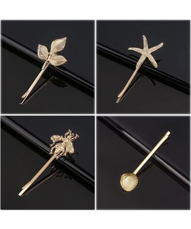 10 pcs Hair Clips for Women Girls Gold Vintage Retro Flower Branch Leaf Peal Bobby Pins Hair Barrettes Snap Clamps Birthday Gifts Wedding Party Daily for Women Girls Hair Accessories - Buy Online on GoSupps.com