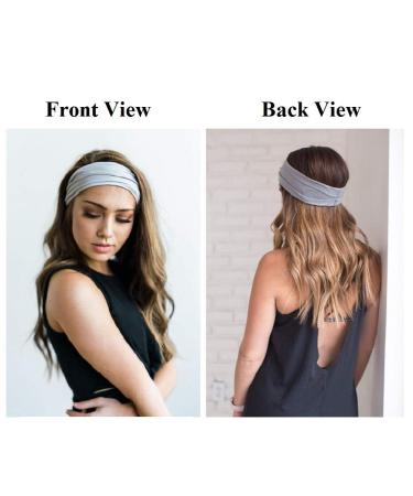 Huachi Non Slip Fashion Headband for Women - Sweat Wicking Elastic Hair Band for Yoga & Workout - Color-6 - Buy Online on GoSupps.com