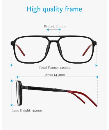 ANRRI Blue Light Blocking Glasses - Double Bridge Eyewear for Men & Women | Gaming & Computer Protection - Buy Online on GoSupps.com