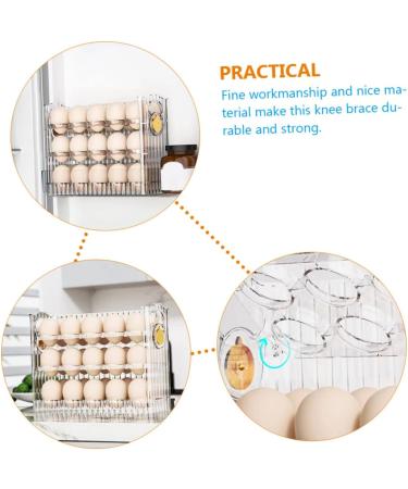 KOMBIUDA Refrigerator Egg Rack Egg Storage Box Plastic Serving Tray Vanity Organizers and Storage Egg Container for Refrigerator Transparent 26X20X10CM - Buy Online on GoSupps.com