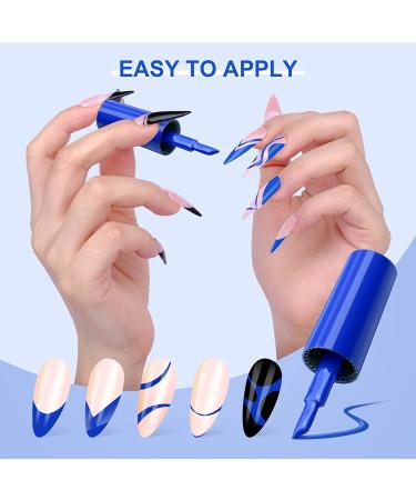 Saviland French Gel Nail Polish - 10ML Blue U V LED Soak Off Quick French Manicure DIY Gel Polish - 0.34 Fl Oz - Buy Online on GoSupps.com