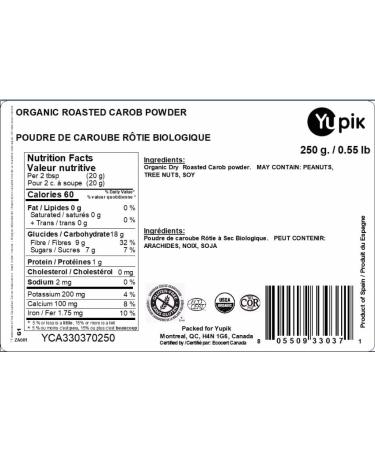 Yupik Organic Roasted Carob Powder Superfood 250g 6 Count 250 g (Pack of 6) - Buy Online on GoSupps.com