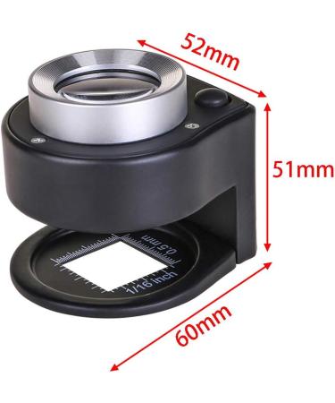 30X Magnifying Glass with 6 LED Light UV Light Optical Lenses Folding Scale Magnifier Portable Desktop Foldable Stand Magnifier for Textile Optical Jewelry Tool(60x52x51 mm) - Buy Online on GoSupps.com