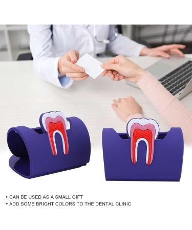 Verdant Touch Tooth-Shaped Card Holder - Purple Dental Stand & Gift for Dentists | Set of 2 - Buy Online on GoSupps.com