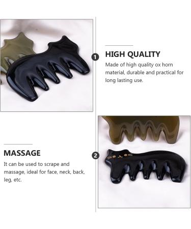 Board Comb Scraping Tool Guasha Jade Body Stone Horn Scalp Accessory Ox Beauty Sha Gua Skin Scraperwidehair 1Pcs Black - Buy Online on GoSupps.com