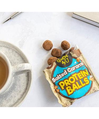 Good4U Salted Caramel Protein Ball-High Fibre with Low Sugar Alternative to High Protein Bars Mixed with Nut-Healthy Protein Snacks-Gluetin Free 10 x 40g Pack - Buy Online on GoSupps.com