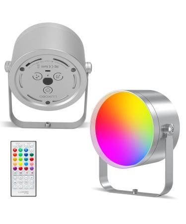 LUXCEO RGB LED Video Light, 10W Video Lighting with Remote Control, Dimmable Photography Light with Full Colors, Music Sync, 10 Scene Modes, Background Light for Photography, Video Shooting