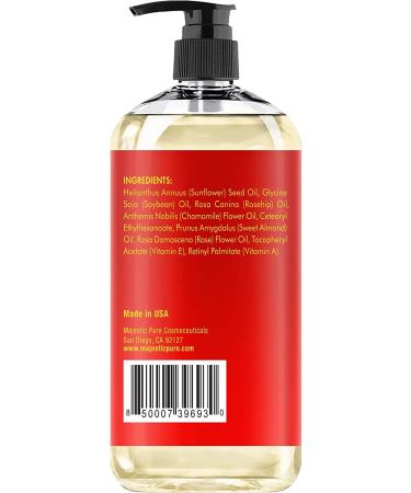 MAJESTIC PURE Rose Massage Oil - Hydrating, Calming & Relaxing Body Oil - Therapeutic Grade, Made in USA - 8 fl oz - Buy Online on GoSupps.com