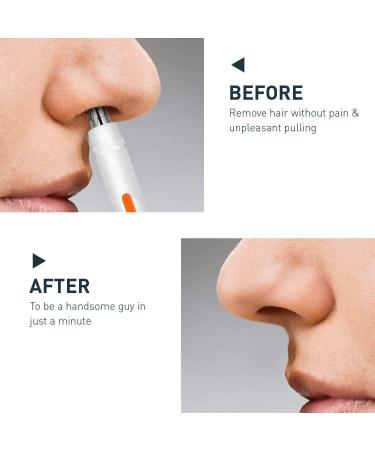 Professional USB Rechargeable Nose Hair Trimmer - Painless Ear & Nose Hair Removal for Men & Women | Waterproof with Dual Edge Blades - Buy Online on GoSupps.com