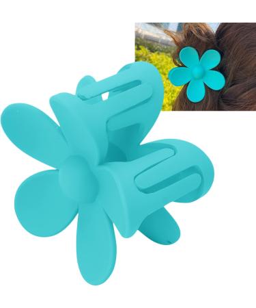 Hair Clip Hair Accessories Double Lock Tooth Design Flower Hair Clip Big Non Slip Matte Cute Women Girls Hair Accessories for Thick Normal Thin Hair(Peacock blue) - Buy Online on GoSupps.com