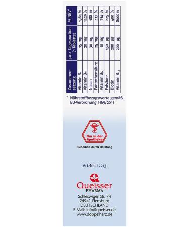 Doubleherz System B Complex - Energy Nerve Support & Performance | 60 Tablets for Normal Nervous Function & Energy Metabolism - Buy Online on GoSupps.com