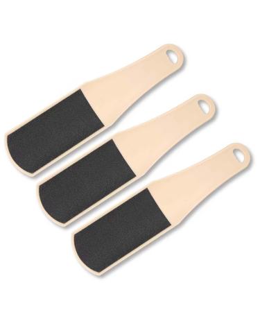 SSKHE 3 Pieces Double Sided Foot File U-shaped sole file Professional Foot Rasp Hard Skin Remover Foot Rasp File for Hard Skin Removal Restore smooth soles of feet(khaki)