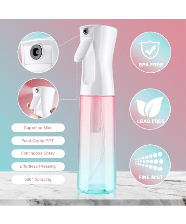Uraqt 300ml Atomizer Spray Bottle - Salon Water Spray for Hair Plants & Cleaning | Color Gradient Pink Green - Buy Online on GoSupps.com