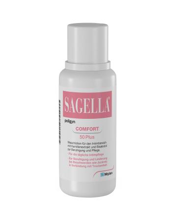 Sagella Poligyn - Comfort 50 Plus: Intimwaschlotion with chamomile extract and bisabolol intimate care from menopause 500 ml 500 ml (1 Pack)