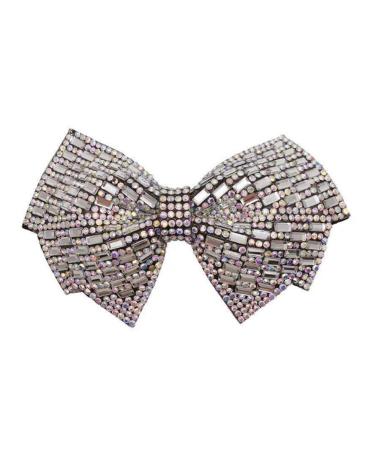 AKOAK 1 Pack Zircon Stereo Bow Hairpin Exquisite Flash Diamond Spring Clip Simple Girl Rhinestone Hair Accessory