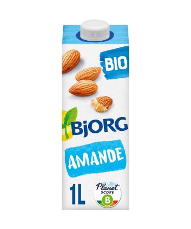 BJORG Boisson V g tale Bio au Lait d'Amande Douceur Naturelle et L g ret (Brique 1L) - Le Lot De 4