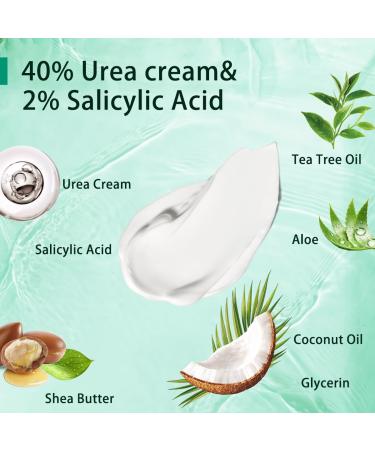 Buy Urea Cream 40% + Salicylic Acid 2% - Ultimate Moisturizing & Exfoliating Foot Cream for Dry Cracked Skin | Hydrating Solution for Feet Hands & Knees - International Shipping Available - Buy Online on GoSupps.com