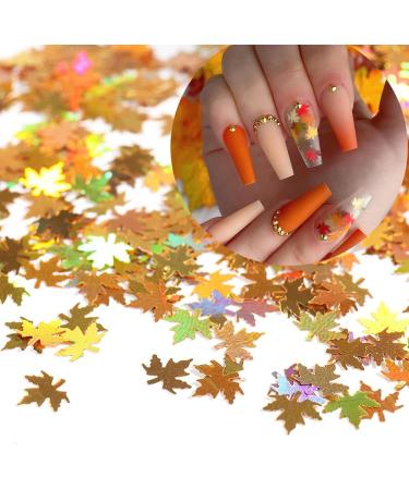 Fall Leaf Glitter Nail Sequins - 24 Colors Holographic Maple Leaf Art Flakes - Autumn Manicure Decorations - 2Boxes - Buy Online on GoSupps.com