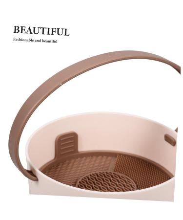 Beavorty Scrub Artifact Rinsing Bowl - Ultimate Brush Cleaner for Makeup | 11.5x11.5x7.7CM Coffee - Essential Cosmetic Cleaning Tool for Flawless Beauty - Buy Online on GoSupps.com