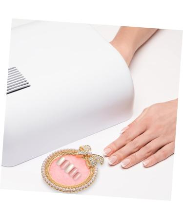  BIUDECO Manicure Palette Small Display Tray Trinket Dish Nail Mixing Tray Nail Color Tray Cake Stand Fake Nail Plate Round Resin Jewelry Tray - Buy Online on GoSupps.com