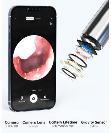 HPAVXLR Ear Wax Removal Kit with 1080P Wireless Camera | WiFi Otoscope for iOS Android | IP67 Waterproof | 6 LED Lights | App Control | Adults Kids Pets X1-B - Buy Online on GoSupps.com