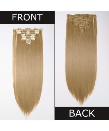 23 Ash Blond Ombre Clip-In Hair Extensions - Full Head 8 Pieces, 18 Clips - 23 Inch Straight Extensions - Buy Online on GoSupps.com