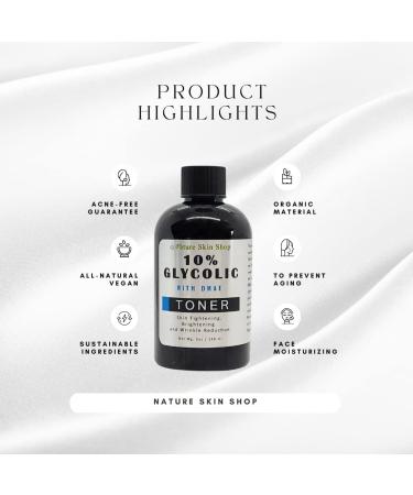 10% Glycolic Acid & DMAE Toner | Skin Tightening & Wrinkle Reducer - Shop Internationally - Buy Online on GoSupps.com