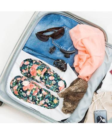LOOPUINHOM Floral Velvet Women's House Slippers | Lightweight & Comfortable | Washable & Portable | Navy | Size 7-8 - Buy Online on GoSupps.com