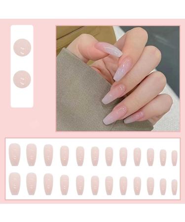 Kamize Gradient Press on Nails Coffin Long - 24PCS Stylish Acrylic Full Cover False Nails for Women and Girls - Buy Online on GoSupps.com