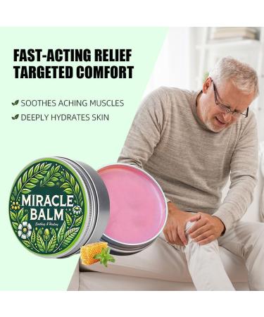 Natural Miracle Balm Miracle Balm for Swollen Legs Natural Ingredients Soothing Joint Cream for Back Hands Feet and Body Improves Joint Comfort Relaxed and Comfortable (B 2Pcs) B 2Pcs - Buy Online on GoSupps.com