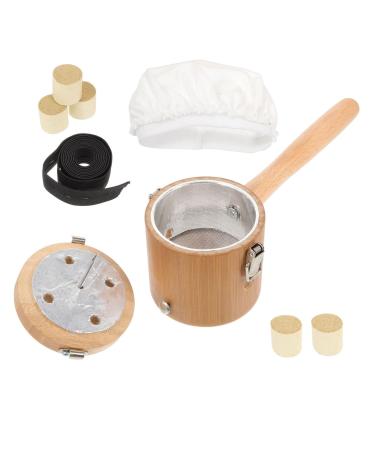 Plafope 1 set of handheld devices for the Moxibustion Moxa rod burner Moxibusion case made of wood Chinese Moxa-Box scalding protection mopy box locking compartment Healing steel steel