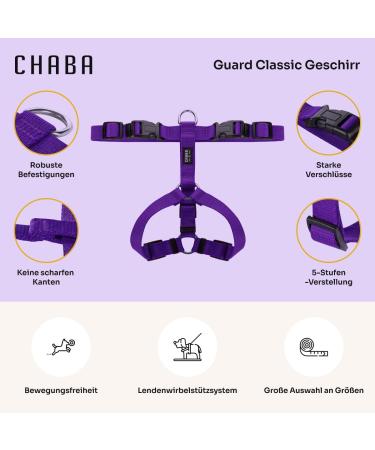 CHABA Adjustable Dog Harness for Large Dogs - Anti-Choking & Control - Lightweight Step-In Design - Perfect for Running - XL Violet - Buy Online on GoSupps.com