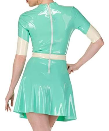 Shop Stylish Latex Dress with Half Sleeves & Zipper - International Shipping Available | Size L - Buy Online on GoSupps.com