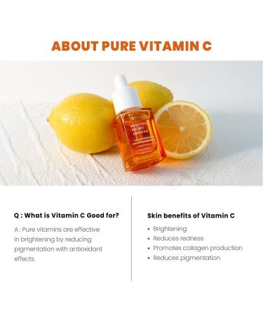 KSECRET Real Vita C Ampoule 15ml - Korean Skincare for Brightening & Pigmentation Care | 14% Pure Vitamin C - Buy Online on GoSupps.com