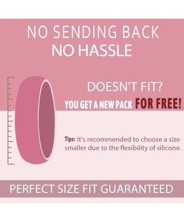 MIROMIHO Women Silicone Wedding Ring Set - 7 Rings, Inner Arc Ergonomic Design, 5.5mm Wide Rubber Bands in Bronze, White, Rose Gold, Silver, and More - Size 6.5-7 (17.3mm) - Buy Online on GoSupps.com