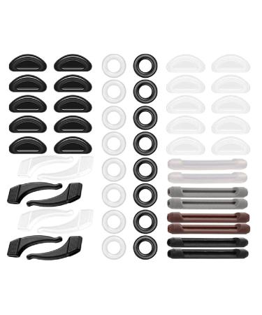 Tiipri 26 pair glasses anti -slip glasses ear pads silicone antlersching glasses holder glasses holding antidlock holder glasses ear pad glasses ring anti -slip covers for glasses bars reading glasses accessories