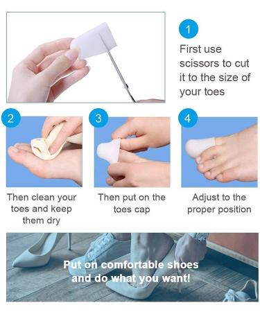 Sumifun 10-Piece Gel Toe Caps - Soft Silicone Protection for Blisters & Toe Comfort - Fits All Sizes - Buy Online on GoSupps.com