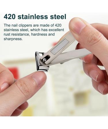 360 Rotating Nail Clippers for Seniors Long Handle Stainless Steel Nail Clippers Heavy Duty Toenail Finger Clippers for Thick Nails (Silver) - Buy Online on GoSupps.com