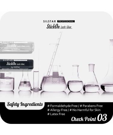 SILSTAR PROFESSIONAL Strip Lash Glue - Latex Free Strong Hold 0.07oz (8pcs) - Black & Clear Assorted - Ideal for Individual Eyelashes - International Shipping Available - Buy Online on GoSupps.com