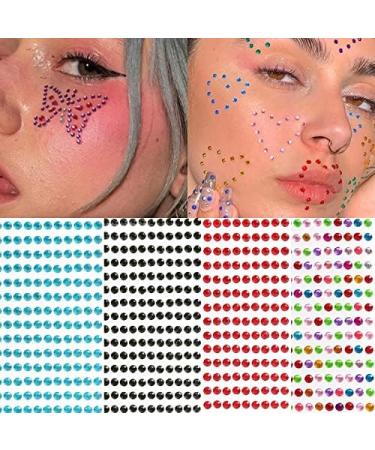Eyeshadow Stickers 12 Colors Party Decoration Face Body Diamond Colorful Jewelry Stickers 437pcs/Plate Sticker Eyeshadow Diamond Decals Instant Blush - Buy Online on GoSupps.com